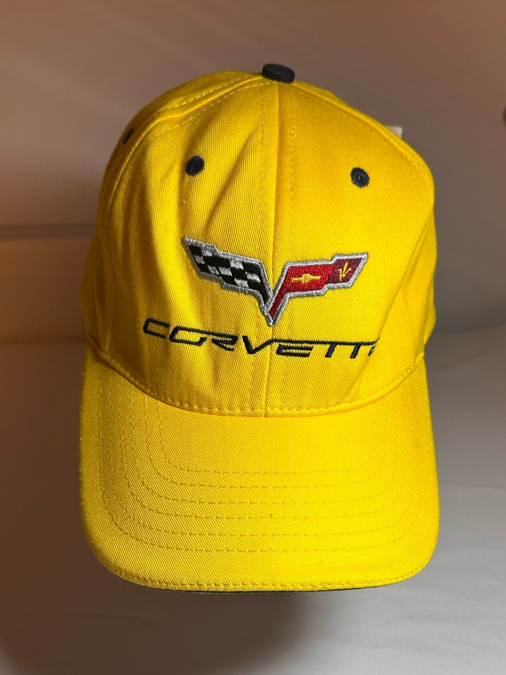Corvette Yellow Baseball Cap with Embroidered Logo NWT